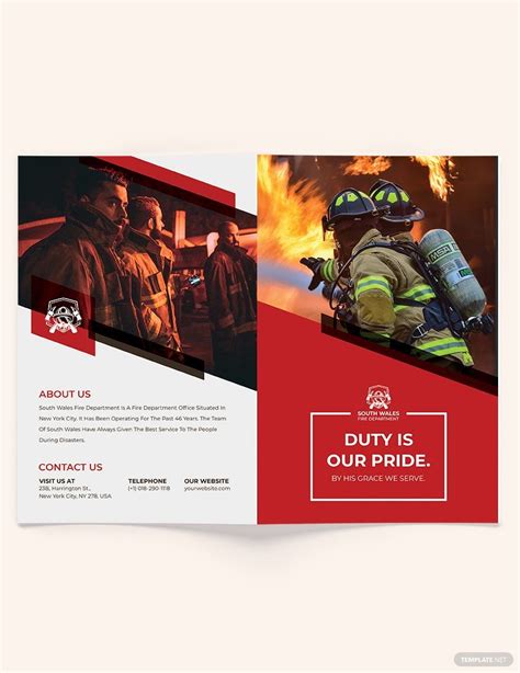 Brochure Design for Fire Department Example 5