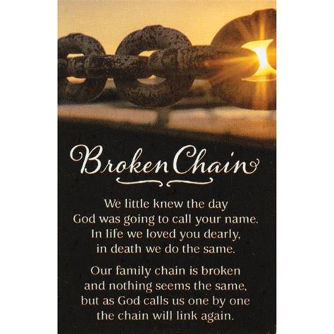 Broken Chain Poem Printable