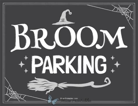 Colorful Broom Parking Sign