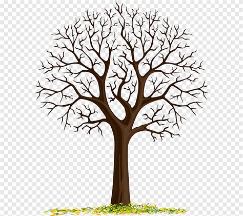 Brown Tree Template with Branches