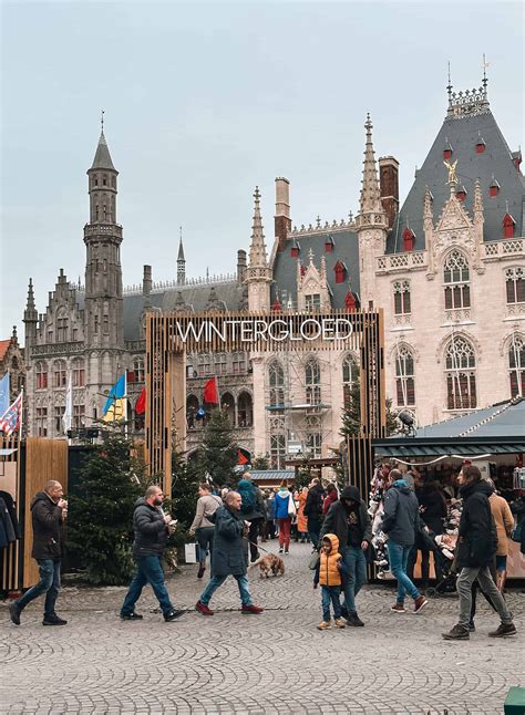 Bruges Belgium Christmas Market Ice Rink