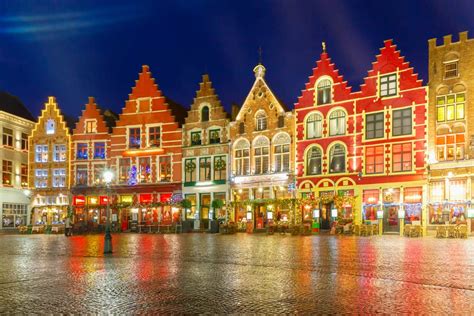 Bruges Belgium Christmas Market Atmosphere