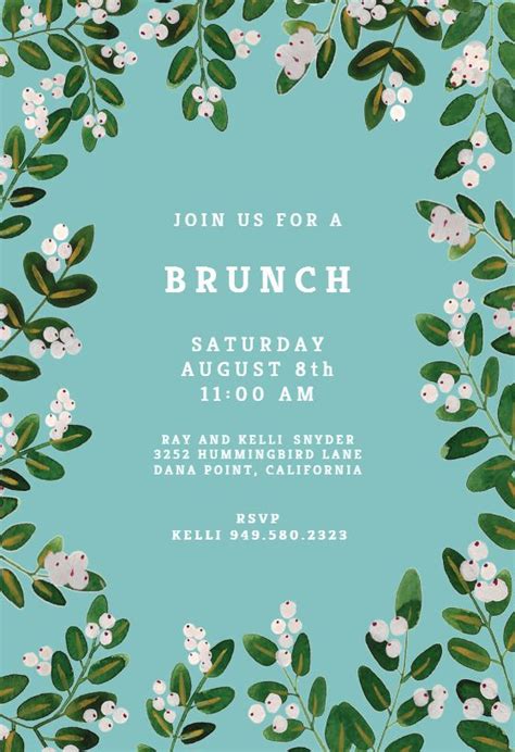 Brunch Invitation Template Design