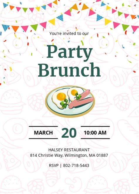 Brunch Invitation Template Designs