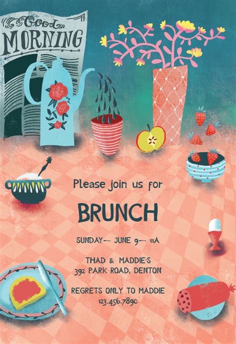 Brunch Invitation Template Design 1