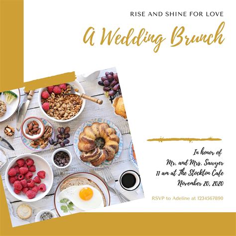 Brunch Invitation Template Design 4