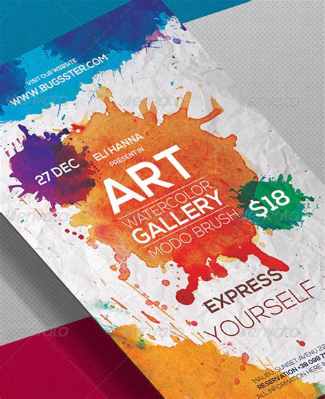 A brushstroke art flyer template example