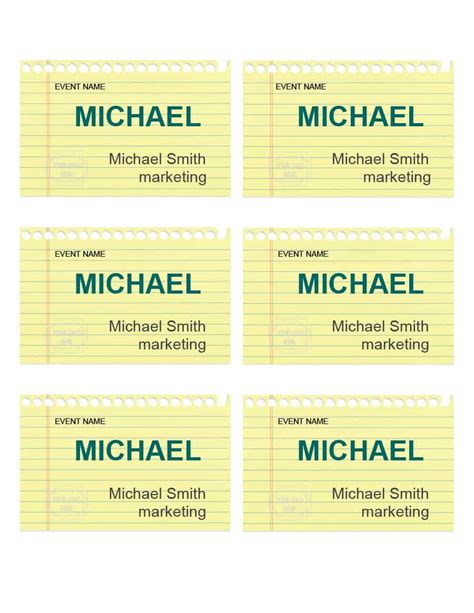 BSF Name Tag Template in Name Tag Template Software