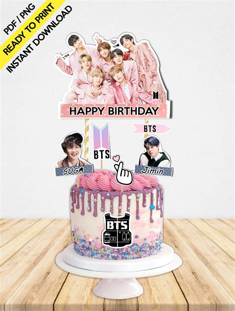 BTS cake topper printable gallery 1