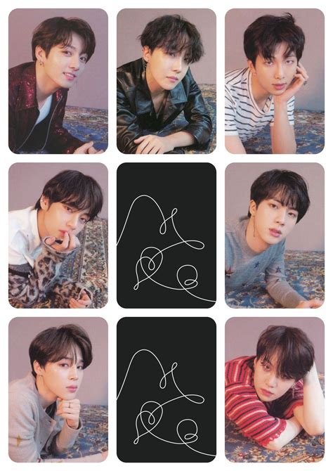 BTS fan art photocard printables