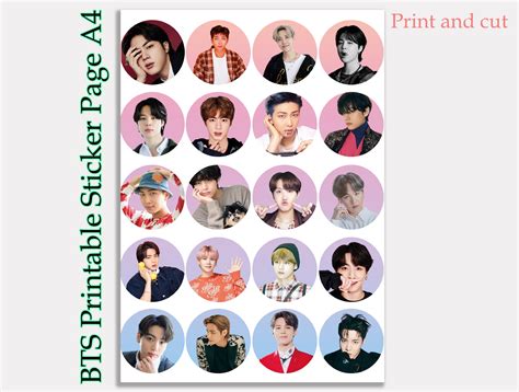 BTS Stickers Printable Ideas