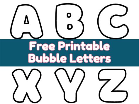 Bubble alphabet printables for kindergartners