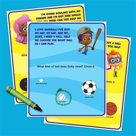 Bubble Guppies activity sheets