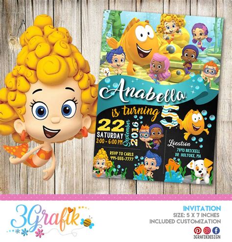 Bubble Guppies Birthday Invitations 3