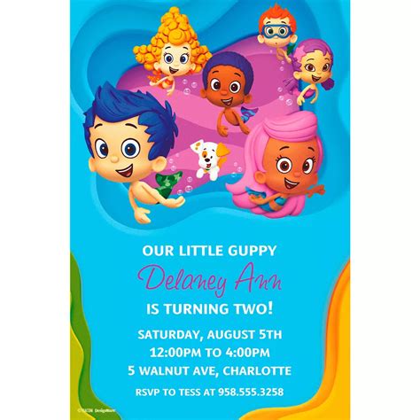 Bubble Guppies Invitation Ideas 1