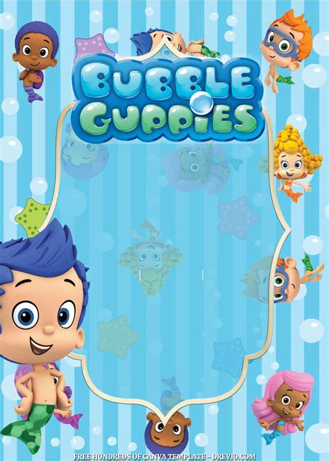 Bubble Guppies Invitation Template