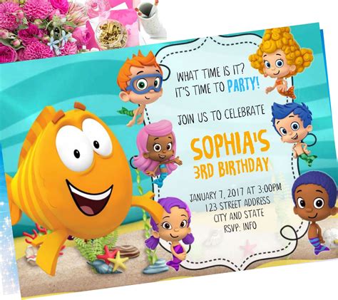 Bubble Guppies Party Invitations 10