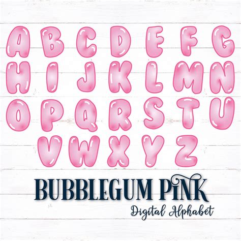 Custom bubble letter name templates