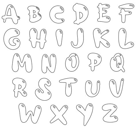 Bubble letter font example