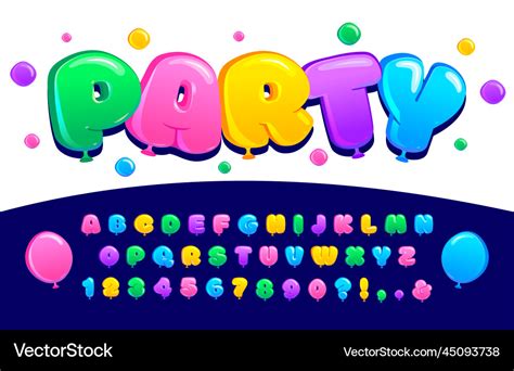 Bubble Letters for Party Decorations and Games