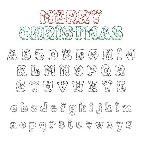 Bubble Letters Holiday Templates