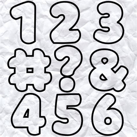 Bubble Letters Number Templates