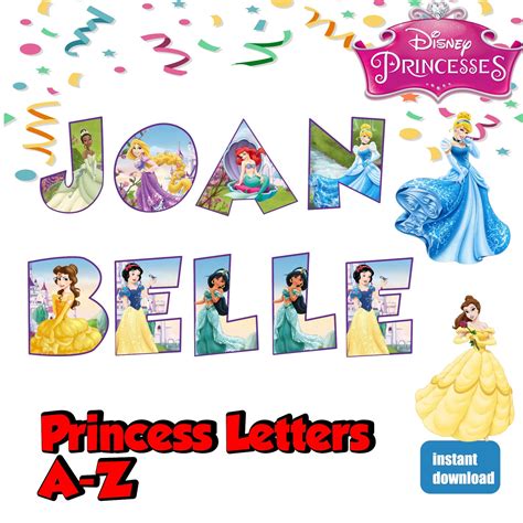 Bubble Letters Princess Template