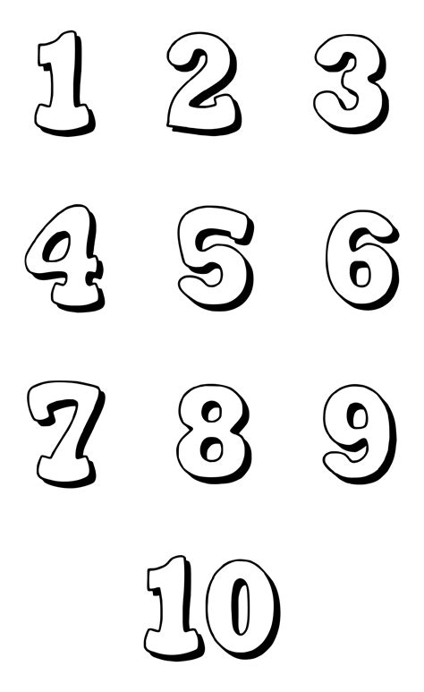 Bubble Number Template 10