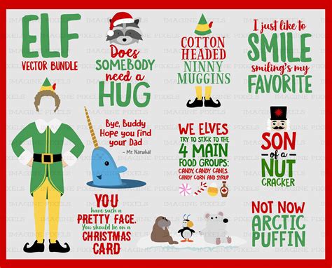 Buddy the Elf Quote Party Favors