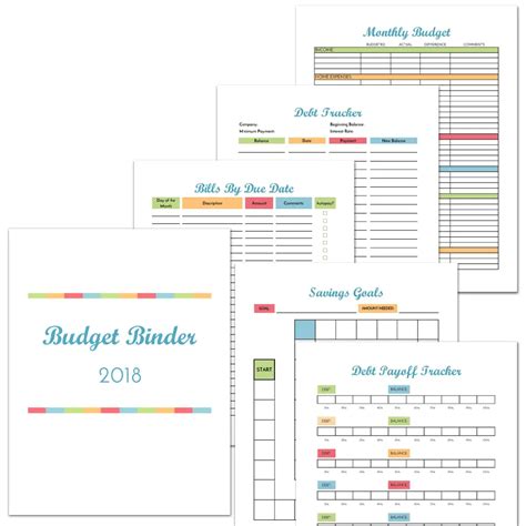 Budget and Finance Binder Tabs