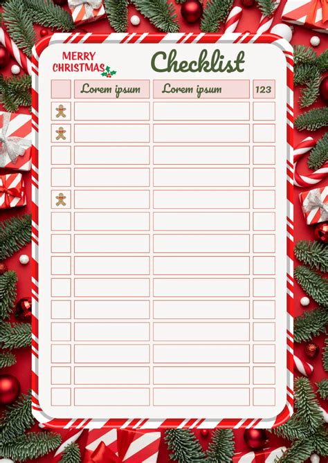 Budget-Friendly Christmas List Template