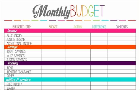 Budget Planner Template