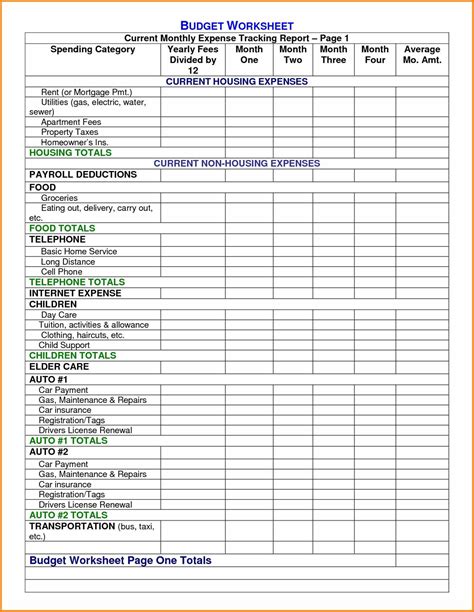 Budget Template for Small Business