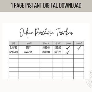 Free Budget Tracker Printable