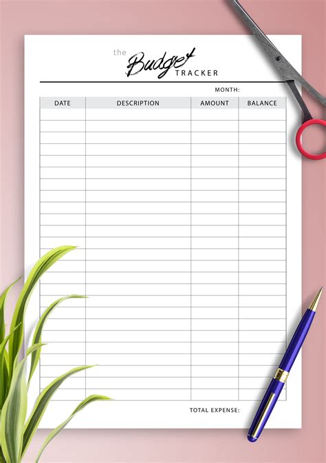 Budget Tracker Template