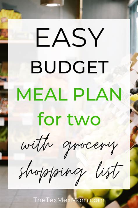 Budgeting and Meal Planning