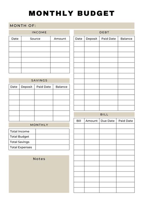 Budgeting Template