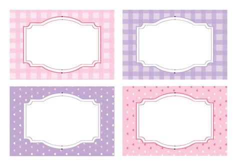 Buffet Label Templates