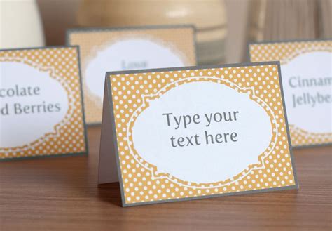 Buffet Label Templates Word