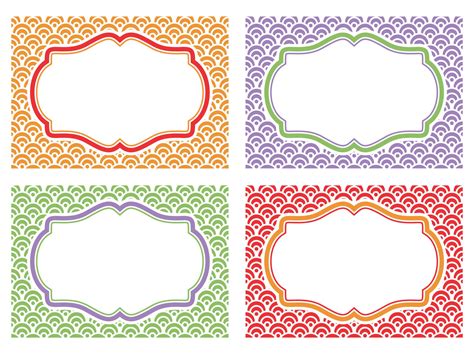 Buffet labels template 10