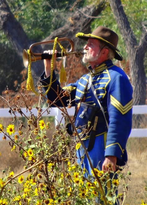 A Bugler in Historical Uniform