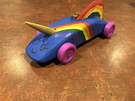 Building a Unicorn Pinewood Derby Car