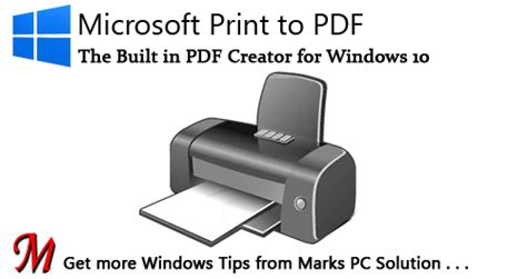 Built-in PDF Printer