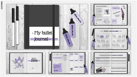 Bullet Journal Notebook Template for Google Slides