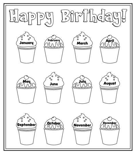 Bulletin Board Birthday Cupcake Template Designs Gallery 3