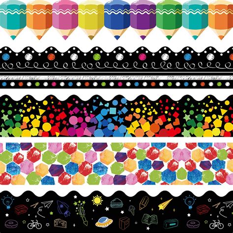 Colorful bulletin board borders