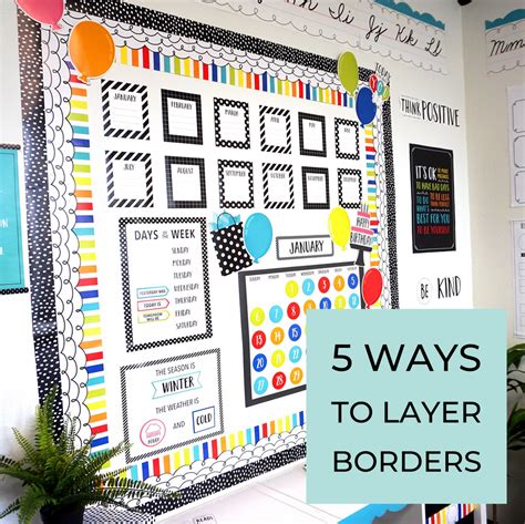 Colorful bulletin board border templates