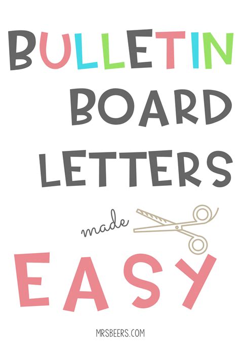 Bulletin Board Letter Template Ideas