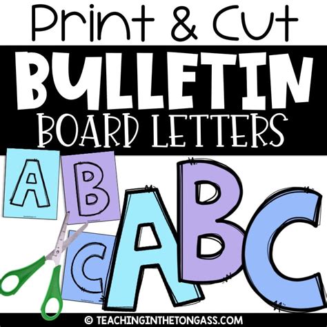 A set of free printable bulletin board letters for teachers