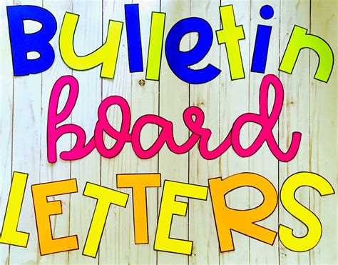 Alphabet letters for a bulletin board